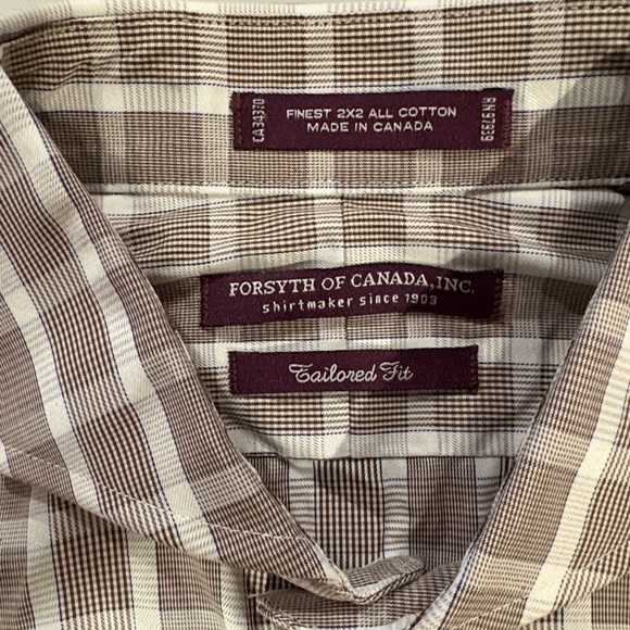 Classic Tan Plaid Button-Down Shirt - Picture 8 of 10